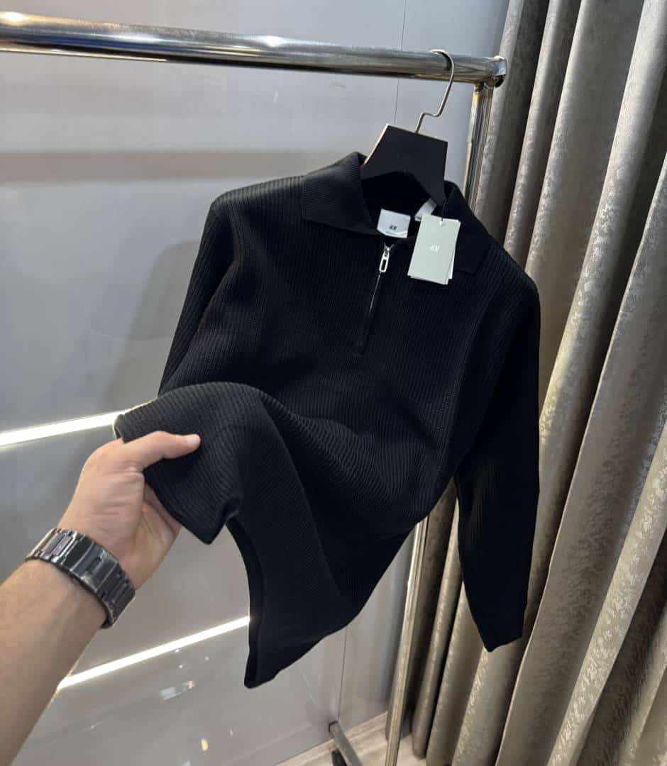 H &M Balck Premium Knitted Classic Pull over Main image