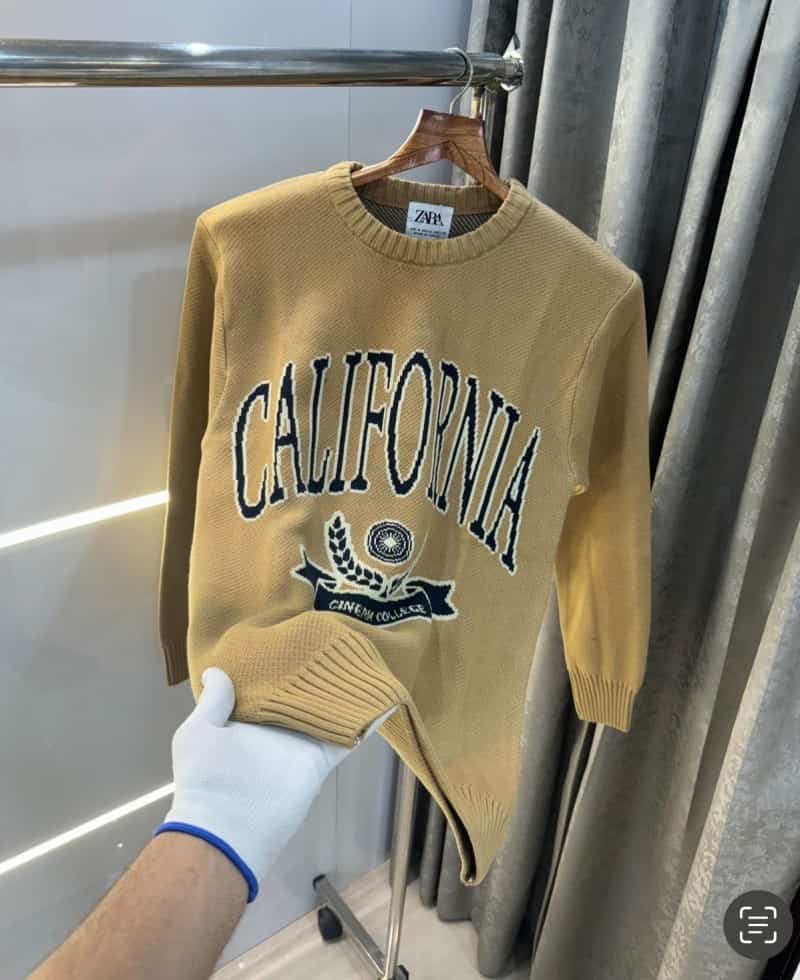 Zar a Beige Knitted Premium Pull Over Main image