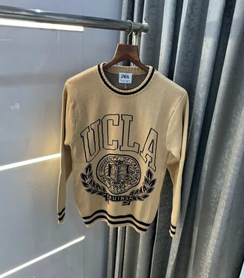 Zar a Beige Knitted Premium Pull Over Secondary image