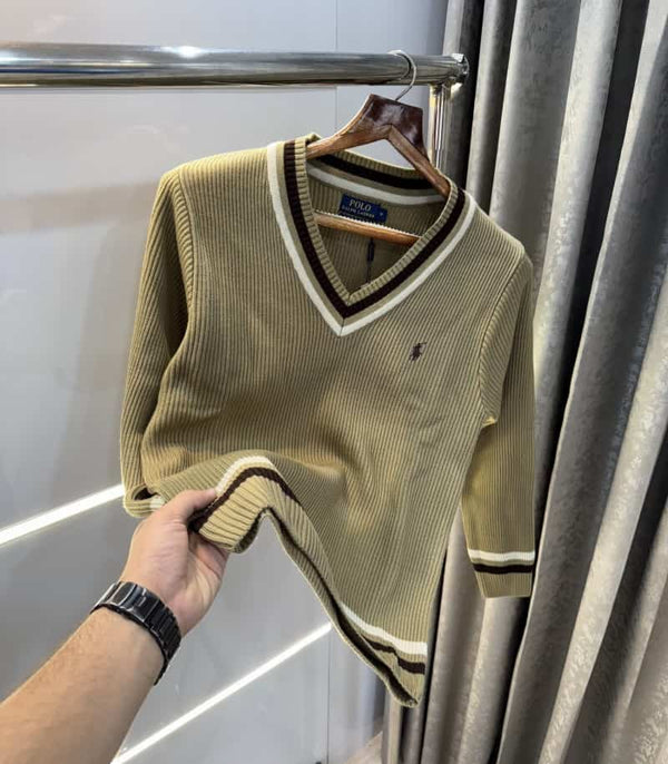 Ralp h Lauren Beige Imported Knitted Pull Over