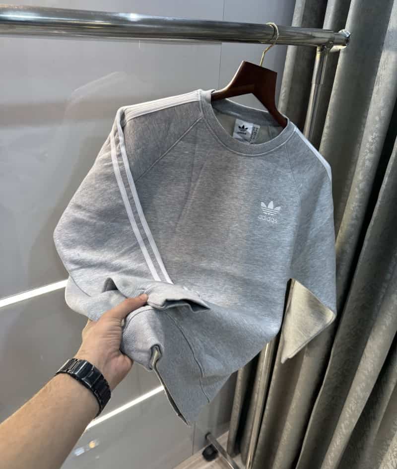 Adida s Grey Embroidery Logo Imported Sweatshirt Secondary image
