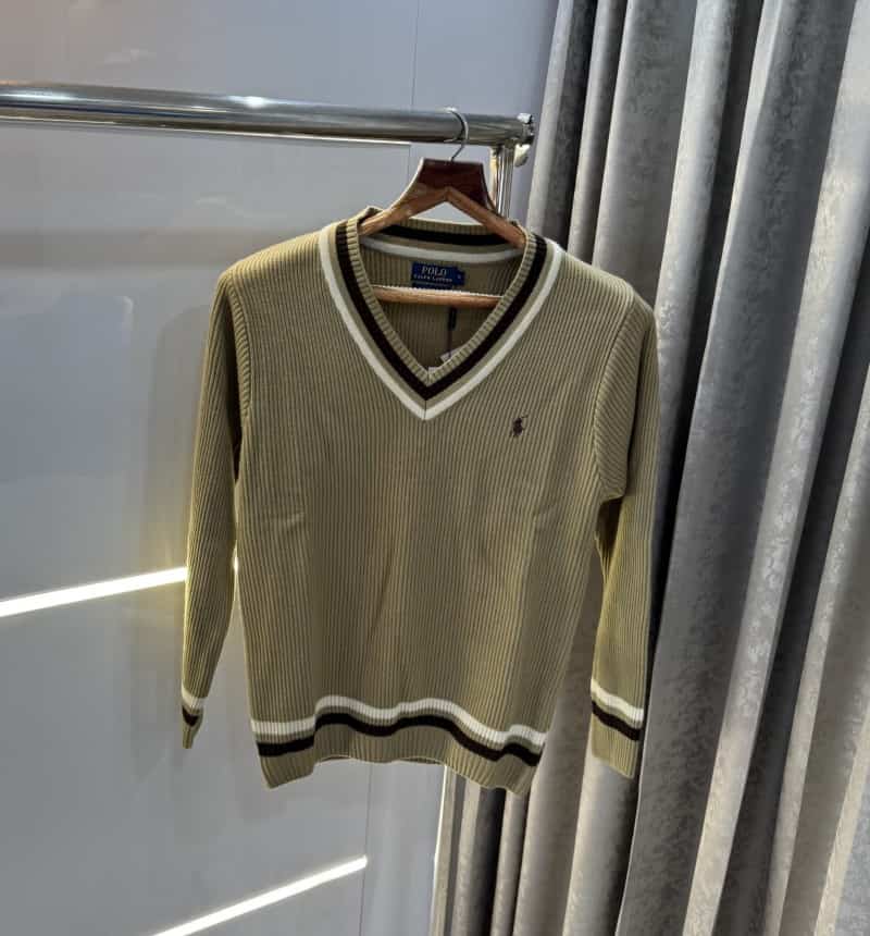 Ralp h Lauren Beige Imported Knitted Pull Over
