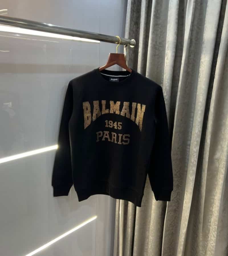 Balmai n Paris Black Logo Print Premium Sweatshirt Secondary image