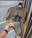 Essentia l Dark Beige Logo Print Imported Premium Sweatshirt