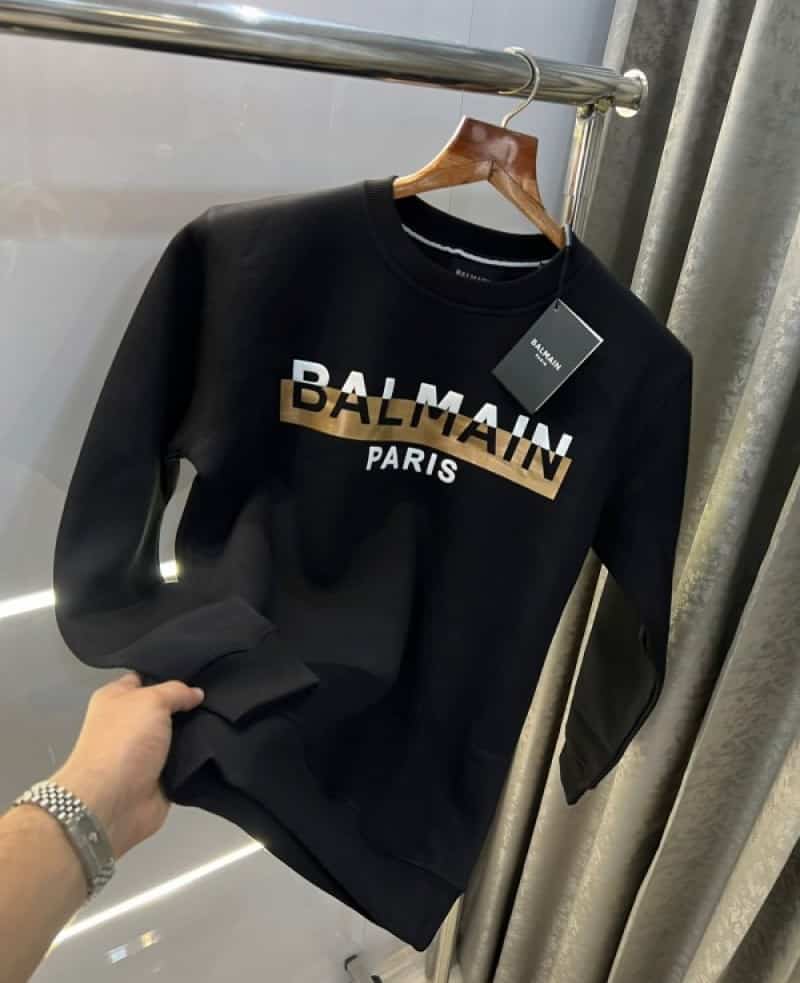 Balmai n Paris Black Logo Print Premium Sweatshirt Secondary image