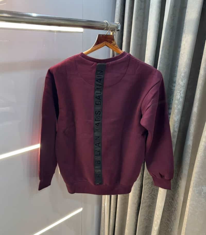 Balmai n Paris Wine Logo Work Imported Sweatshirt Secondary image