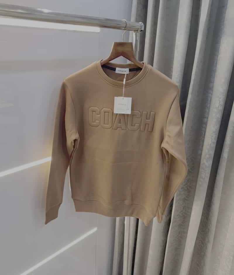 Coac h Brown embosse d Logo Imported Sweatshirt