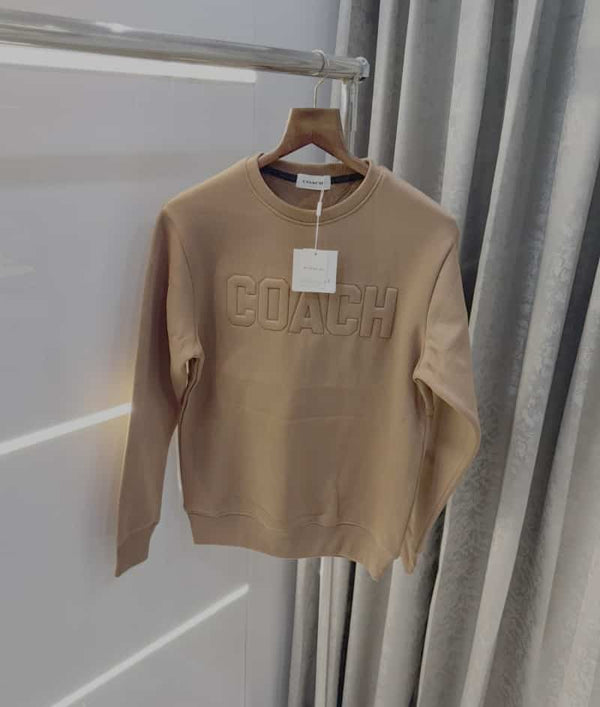 Coac h Brown embosse d Logo Imported Sweatshirt
