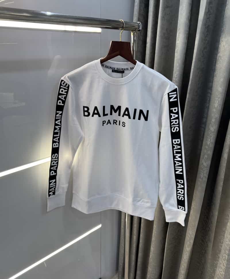 Balmai n Paris White Logo Work Imported Sweatshirt Secondary image