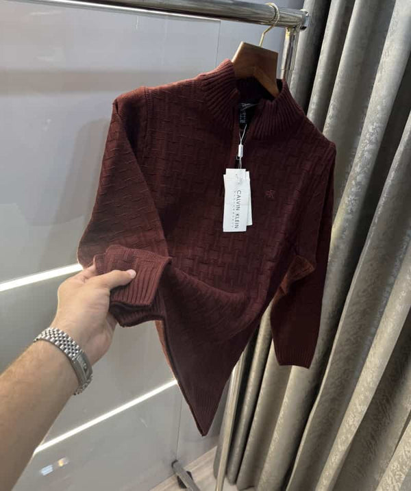 Calvin Klein Wine Knitted Premium Pull Over