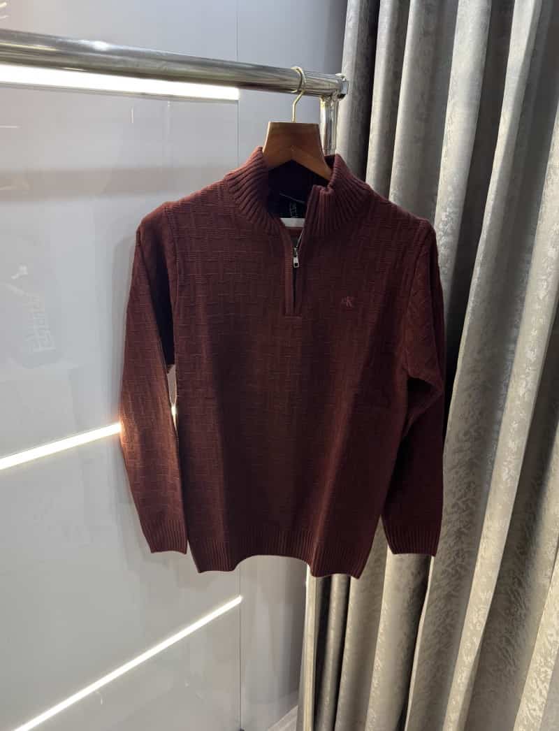 Calvin Klein Wine Knitted Premium Pull Over