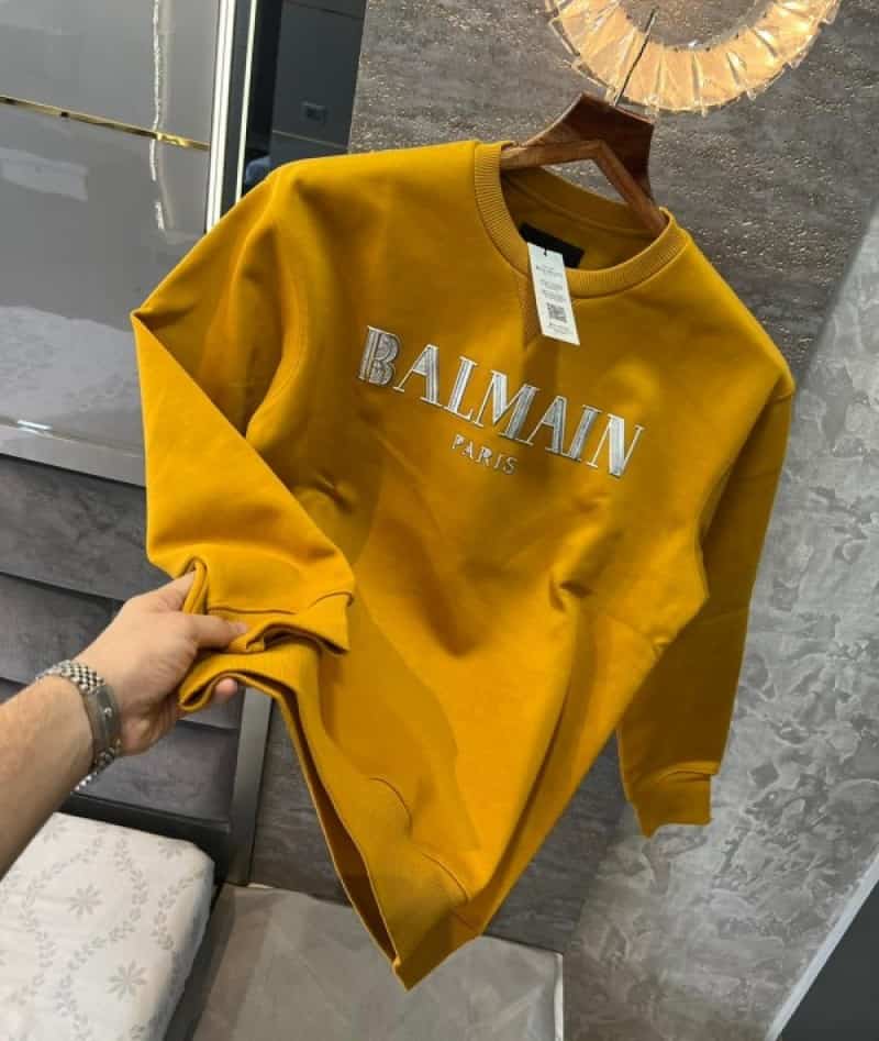 Balmai n Paris Mustard Logo Print Premium Sweatshirt Secondary image
