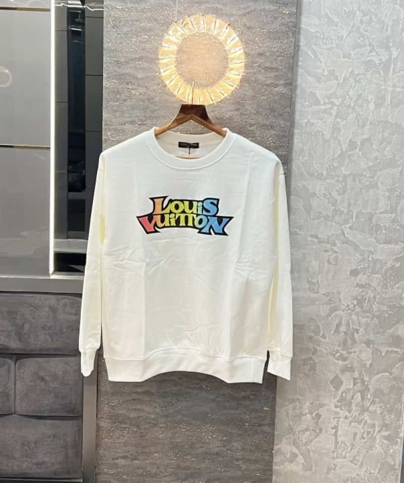 Loui s Vuitton White Logo Print Imported Sweatshirt Main image