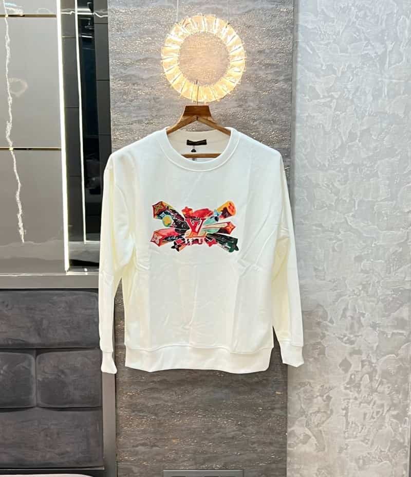 Louis Vuitto n White Logo Print Imported Pull Over Main image