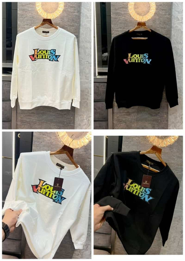 Loui s Vuitton White Logo Print Imported Sweatshirt