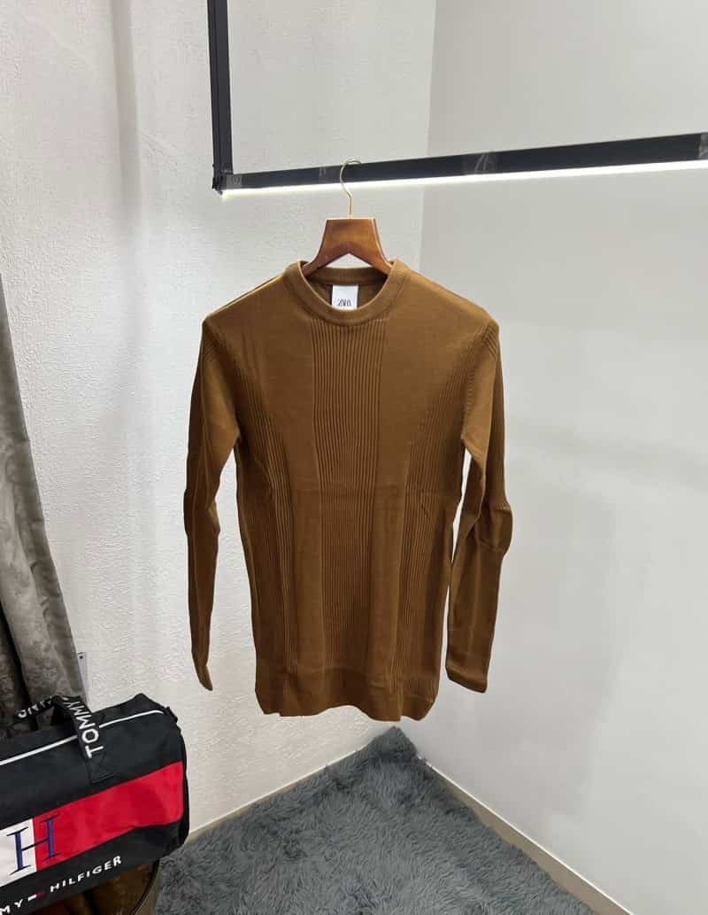 Zar a Brown Knitted Premium Classic Pull Over Secondary image