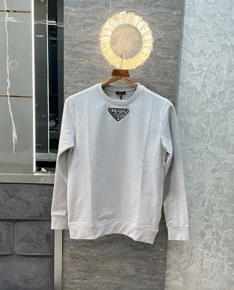 Prad a Milano Grey Designer Logo Imported Pull Over Main image