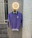 Gucc i Purple Embroidery Logo Imported Knitted Pull Over