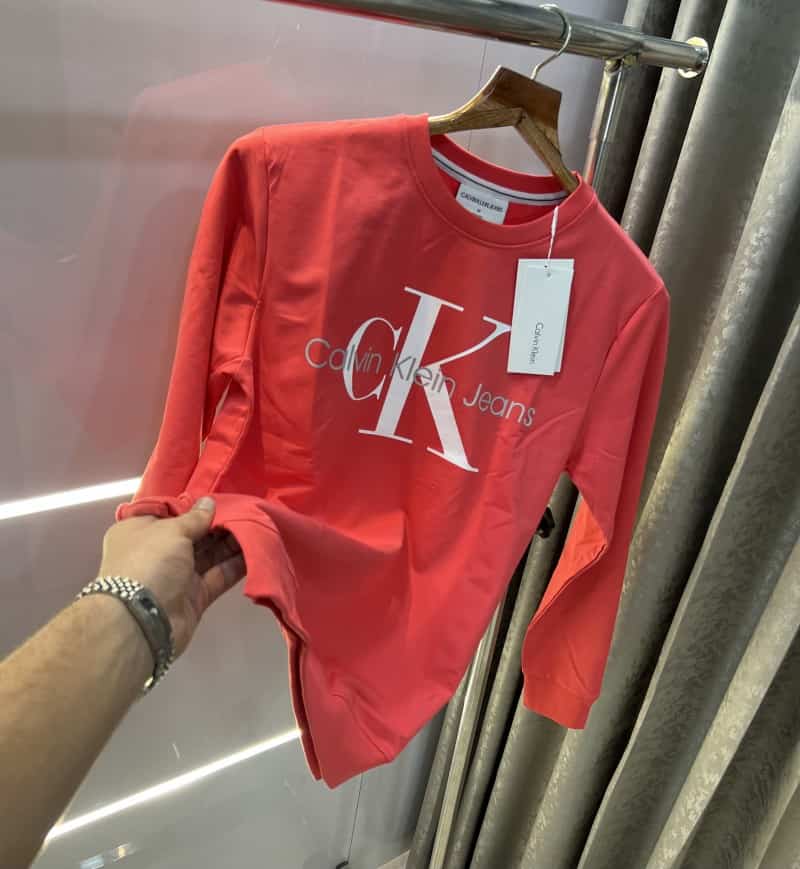 Calvi n Klein Milange Logo Print Premium Pull Over