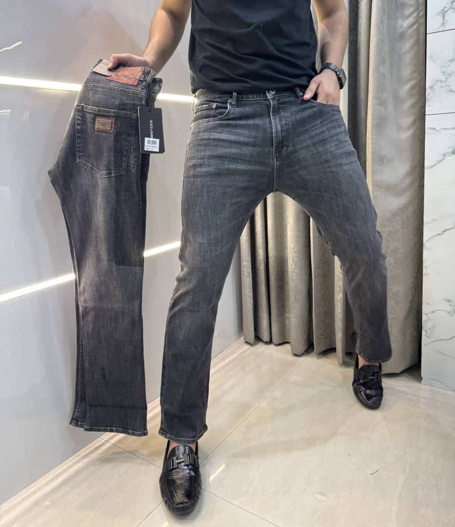 Dolce&Gabbana Dark Grey Pocket Logo Imported Hyperflex Denim Main image