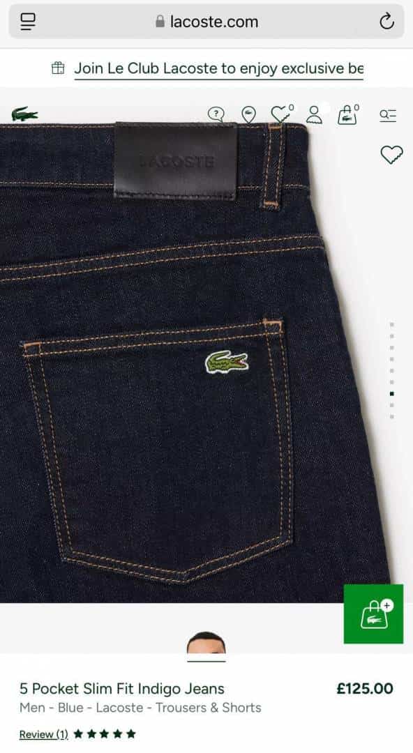 Lacost e Navy Blue raw Imported Hyperflex.. Denim Main image