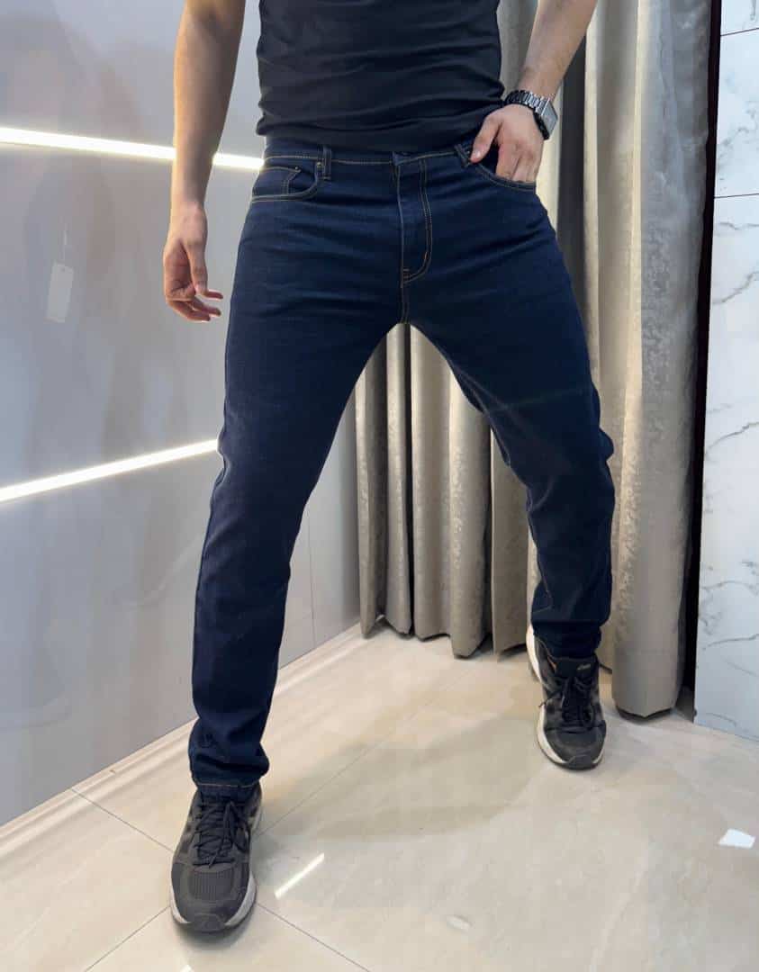 Lacost e Navy Blue raw Imported Hyperflex.. Denim Secondary image