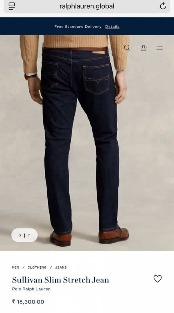 Ralp h Laure n Blue Raw Wash Premium Classic Denim