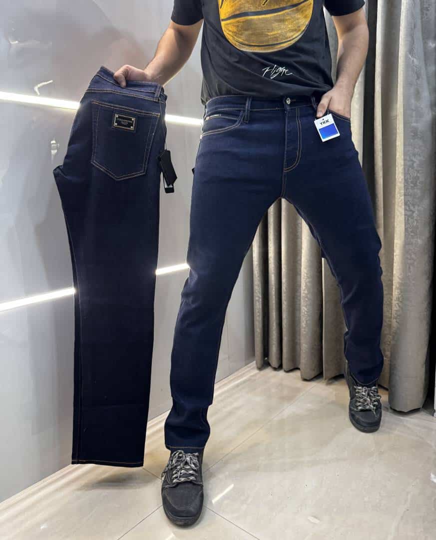 Dolce&Gabbana Blue Raw Wash Pocket Logo Imported Hyperfle. Denim
