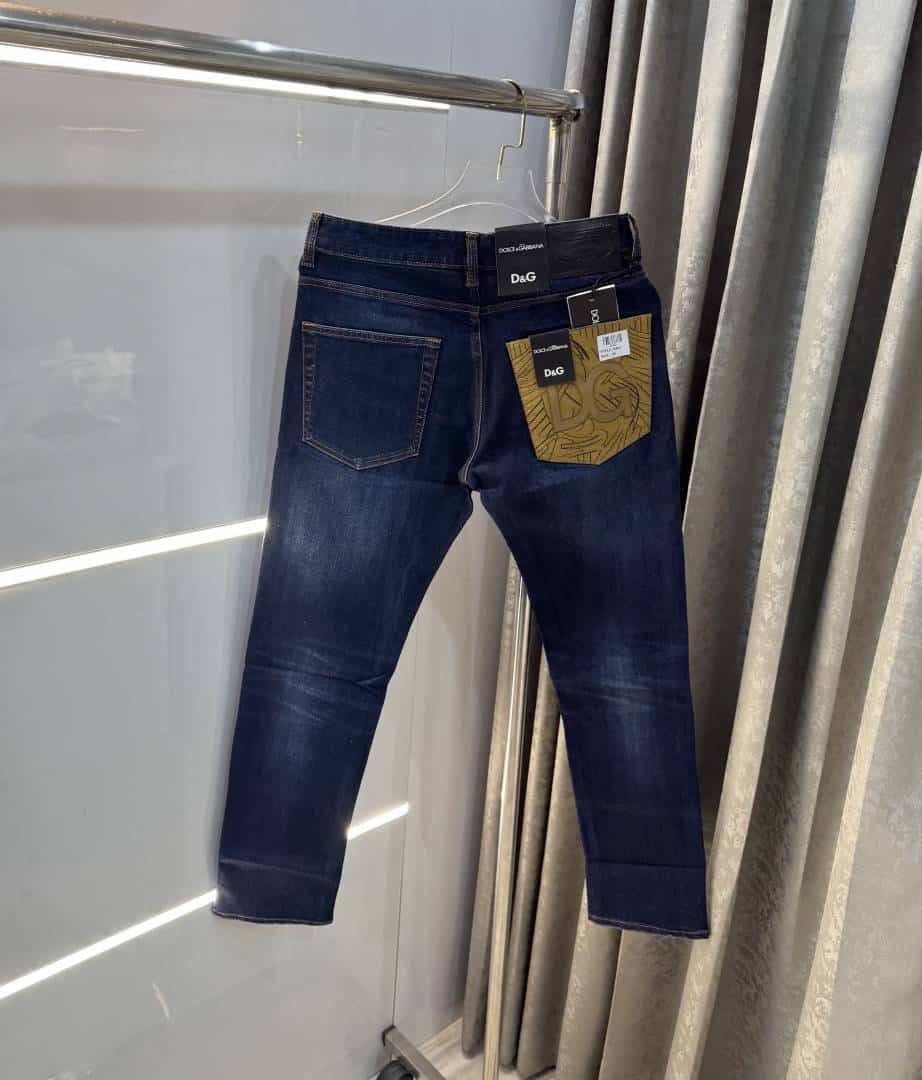 Dolce&Gabbana Dark Blue Pocket Embroidery Imported Denim Main image
