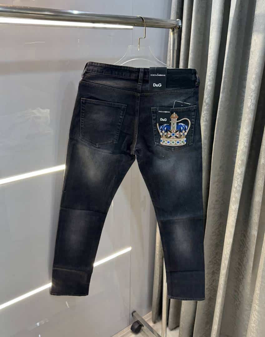 Dolce&Gabbana Carbon Grey Pocket Embroidery Imported Denim Main image