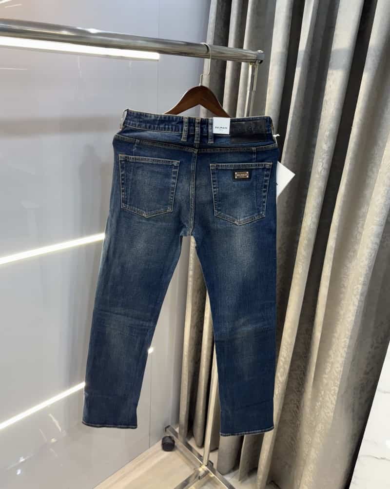 Balmai n Paris Greenish Pocket Logo Imported Denim