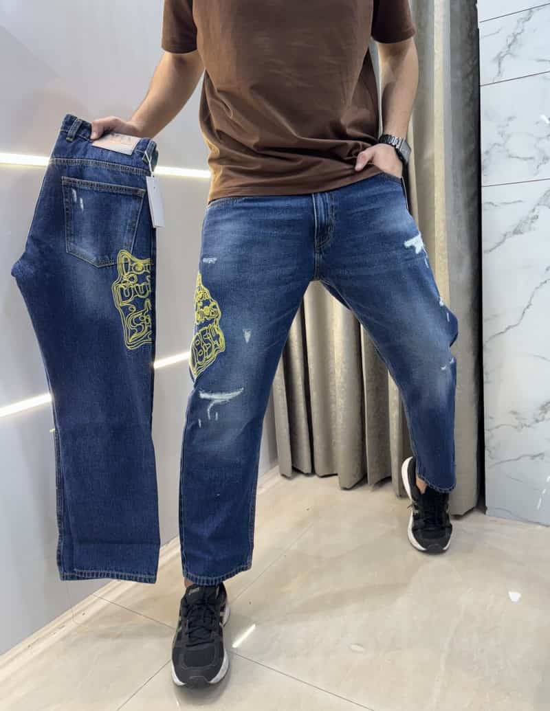 Zar a Blue Designer Premium Ripped Denim