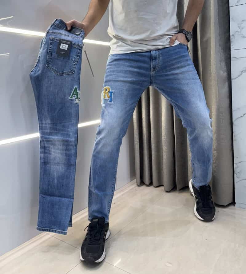 Amir i Vintage Shade Embroidery Work Imported Hyperflex.. Denim Main image