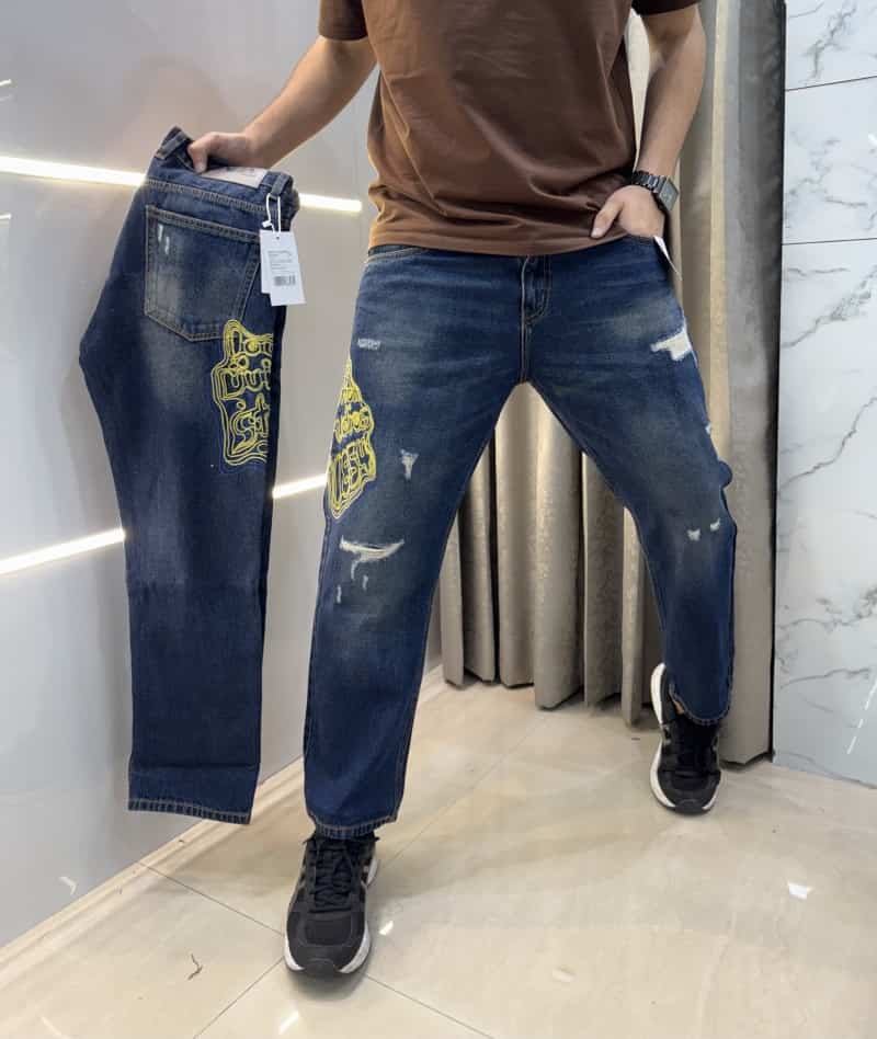 Zar a Greenish Designer Premium Ripped Denim Main image