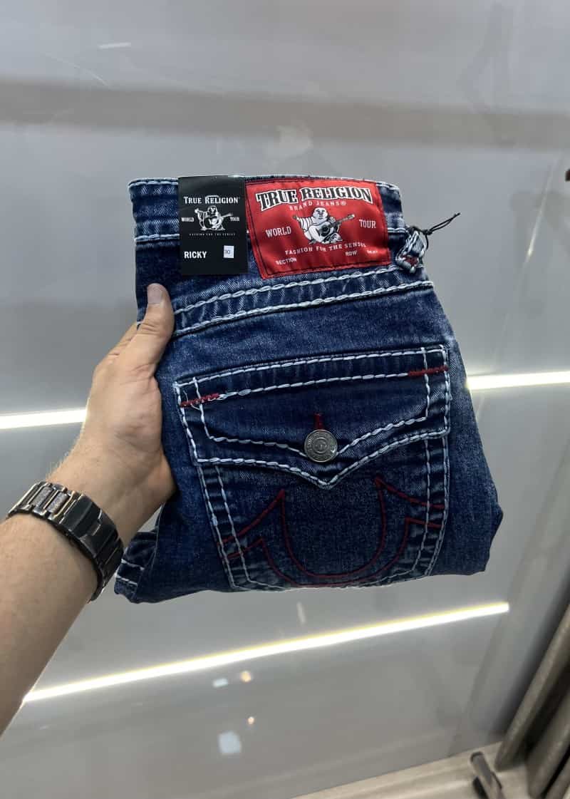 True Religion Mid Blue Imported Premium Straight Fit Denim