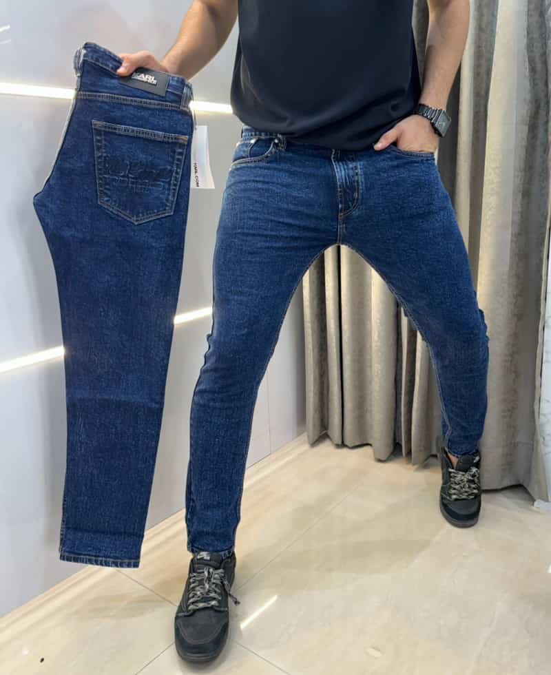 Karl Lagerfeld Dark Blue Embroidery Work Imported Premium Denim Secondary image