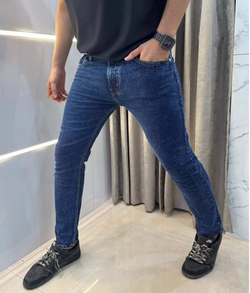 Karl Lagerfeld Dark Blue Embroidery Work Imported Premium Denim