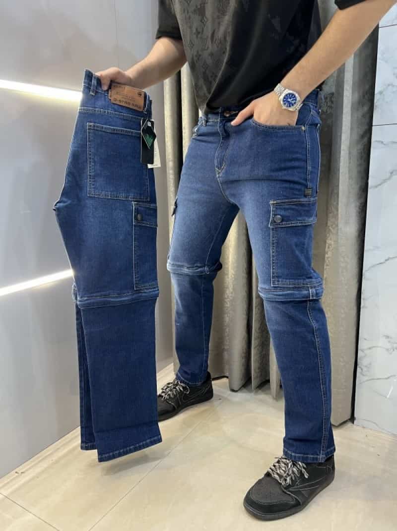 G - star Raw Blue Imported Cargo Denim With Convertable Shorts Main image