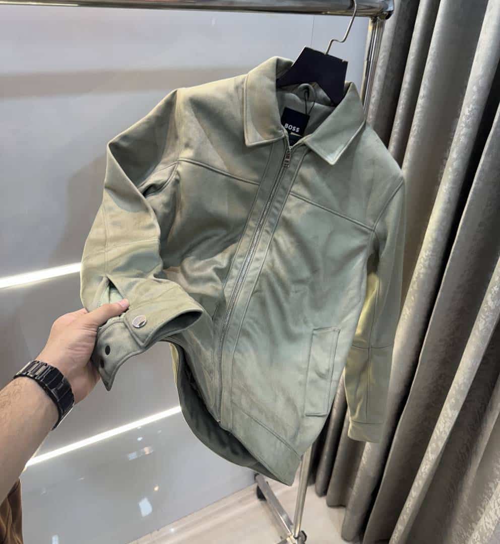 Hug o BoSSAqua Green Imported Sweado Bomber Jacket Secondary image
