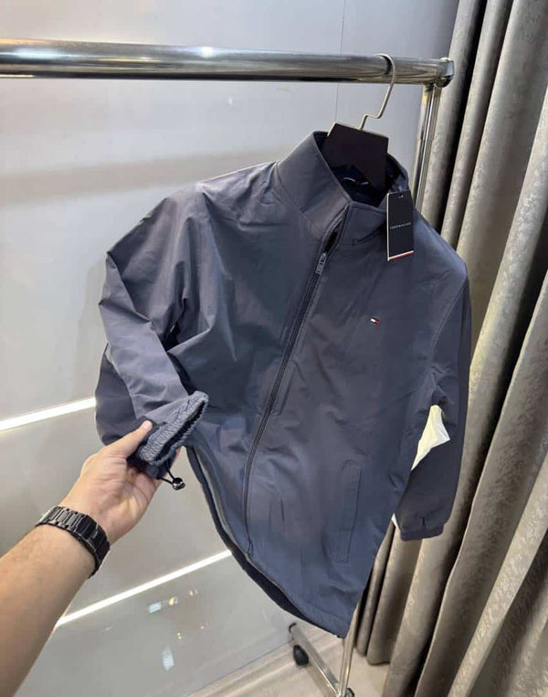 Tomm y Hilfiger Grey Imported Premium Bomber Jacket