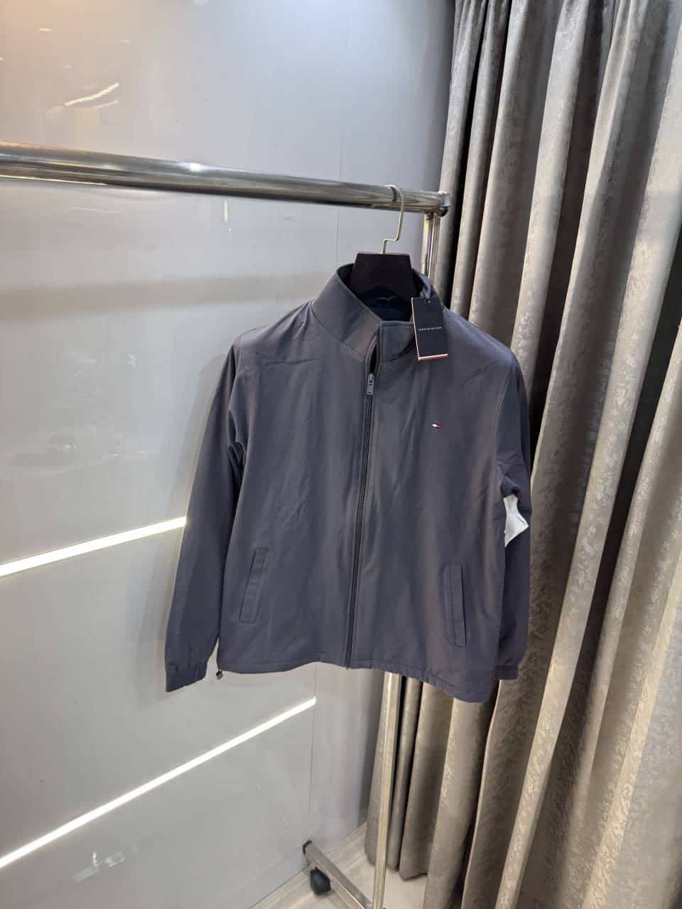 Tomm y Hilfiger Grey Imported Premium Bomber Jacket