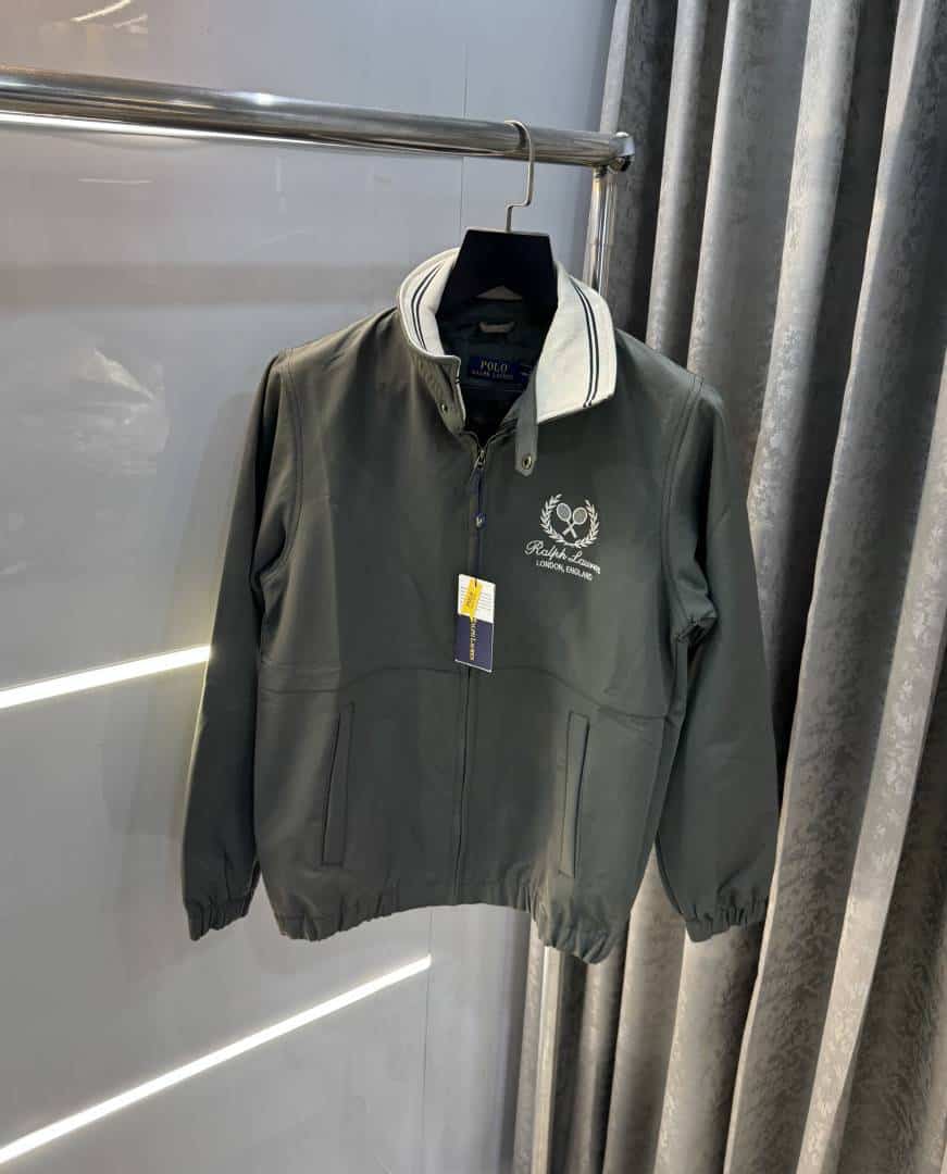 Ralp h Lauren Grey Tennis Club Edition Imported Premium Bomber Jacket Main image