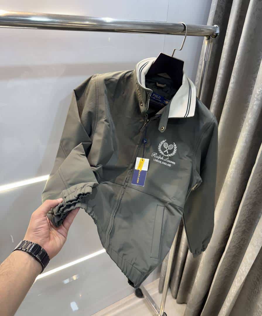Ralp h Lauren Grey Tennis Club Edition Imported Premium Bomber Jacket Secondary image