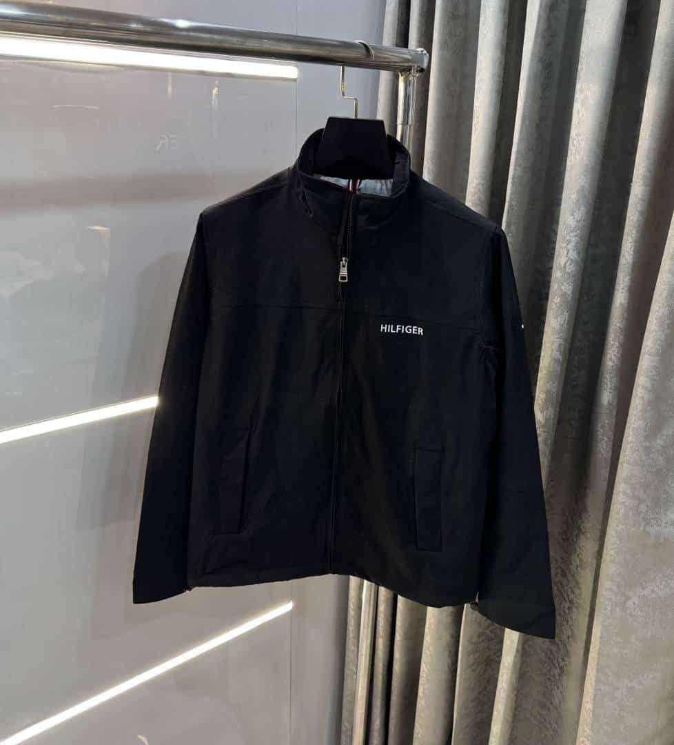 Tomm y Hilfiger Black Imported Premium Bomber Jacket