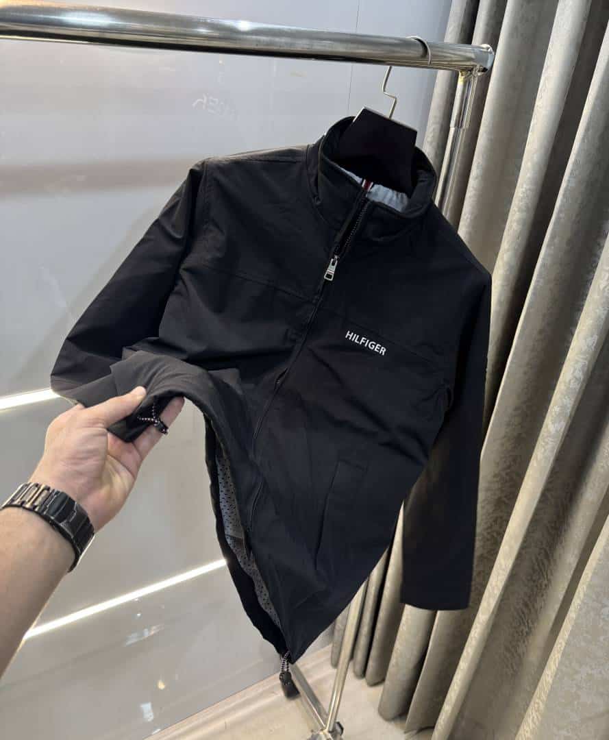 Tomm y Hilfiger Black Imported Premium Bomber Jacket