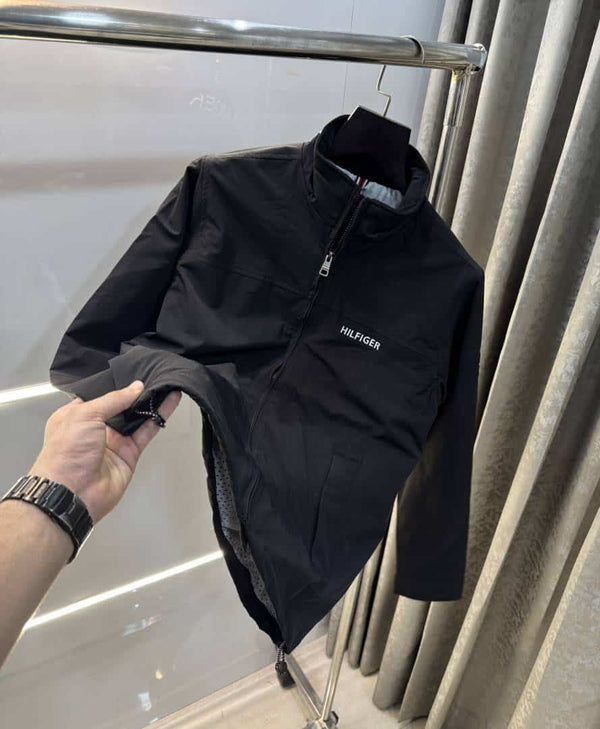 Tomm y Hilfiger Black Imported Premium Bomber Jacket
