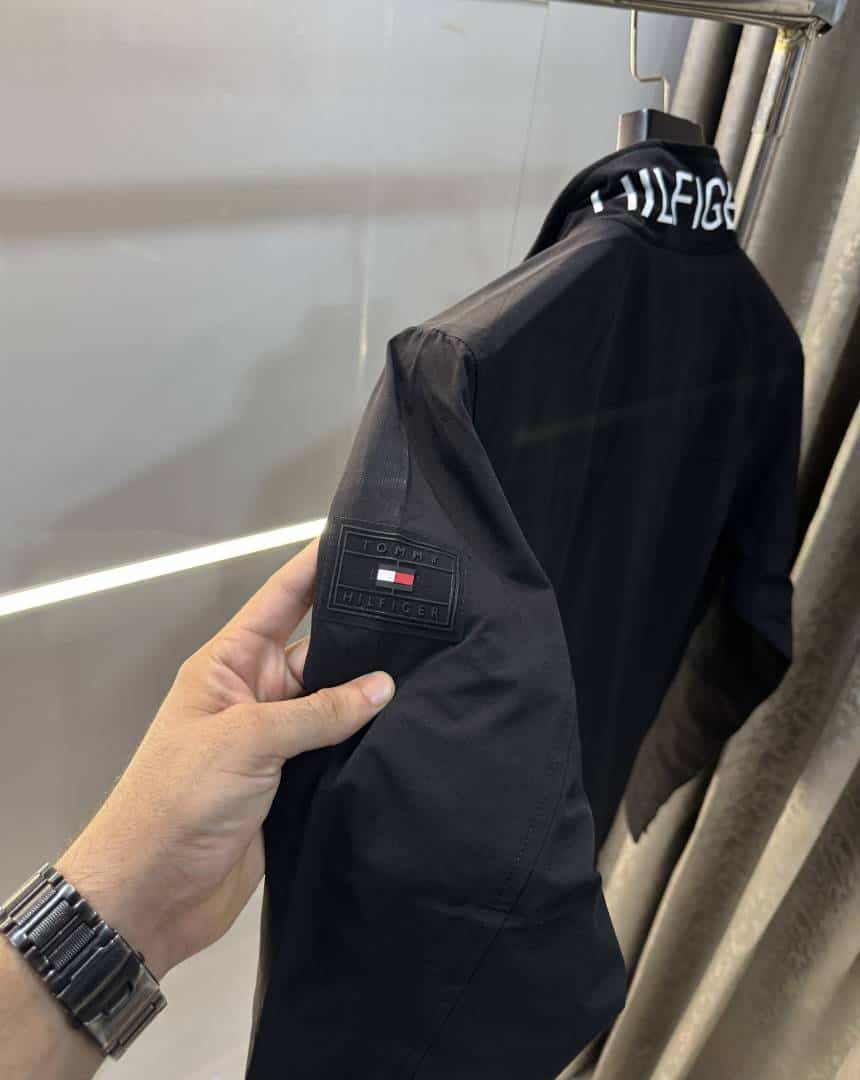 Tomm y Hilfiger Black Imported Premium Bomber Jacket