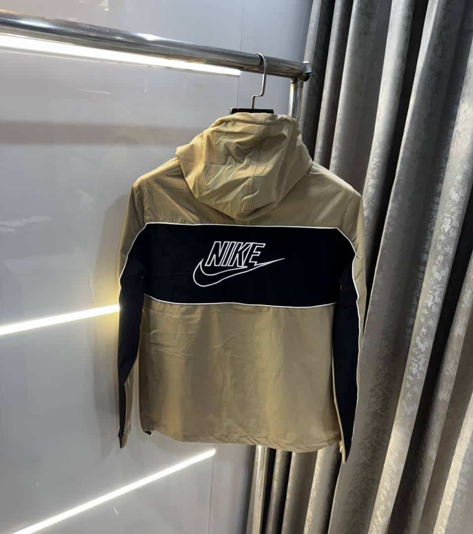 Nik e Beige Imported Premium WindBreaker Jacket Main image