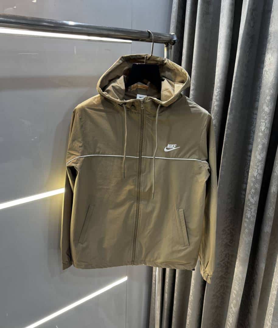Nik e Beige Imported Premium WindBreaker Jacket Secondary image