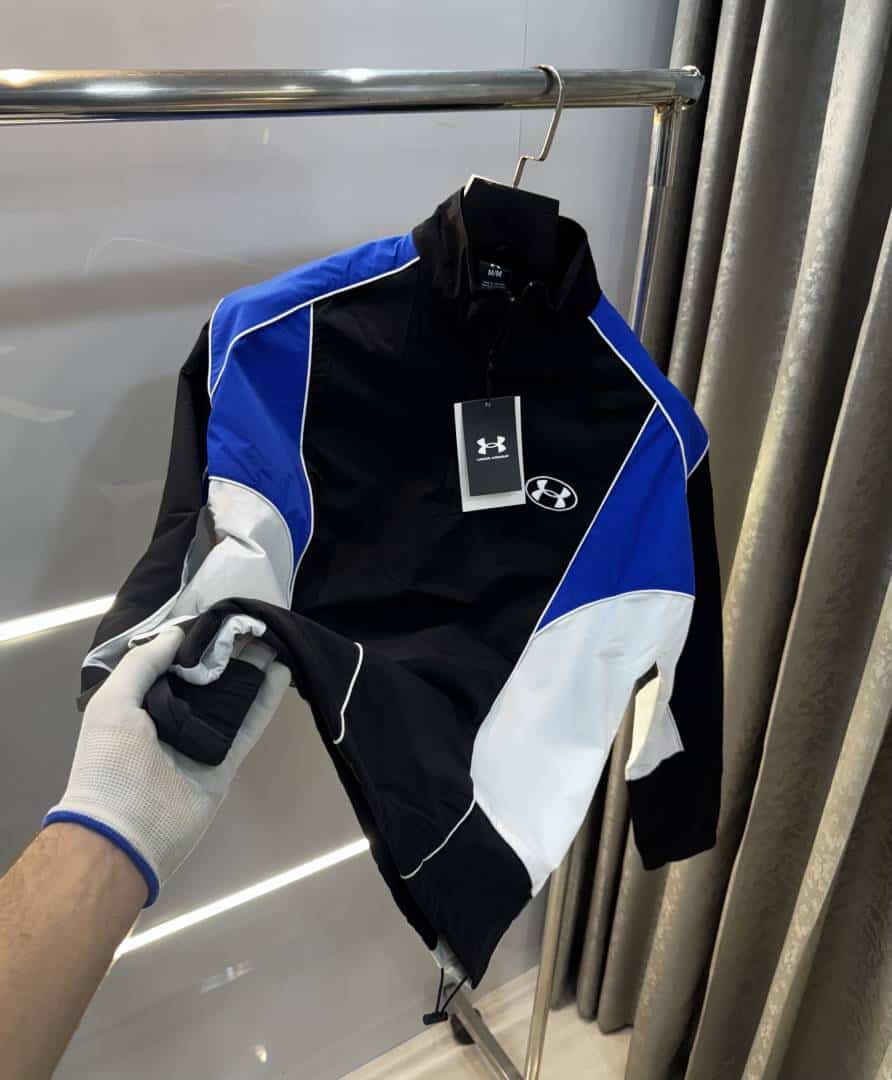 Unde r Armour Black blue  luX...ury Biker Edition WindBreaker Secondary image
